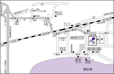 浜の湯 中央道 岡谷ICからのご案内
